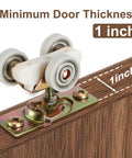 Pocket Door Hanger System For Commercial Grade Use Fits Part 1125 And Upgrades 1500 Hardware, 1 Inch Nylon Ball Bearing Wheels, Wood Door