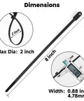 Beefy Heavy Duty Zip Ties With Screw Hole For Mounting 75 Lb Tensile Strength Seven And A Half Inch Indoor Outdoor Nylon Cable Ties