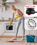 Woman cleaning with 8 Pack Self Adhesive Caster Wheels With 360 Degree Swivel Mini Casters And Ball Bearings in kitchen