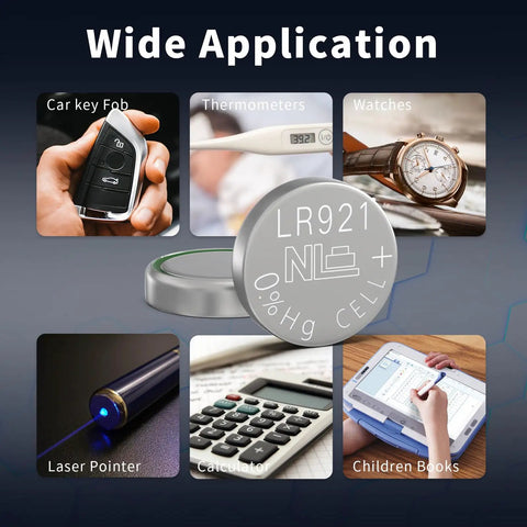 No Fuss SR920SW Watch Batteries Ten Pack Compatible With 370 371 AG6 Button Cells for watches, remote controls, and calculators.