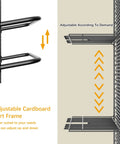 Adjustable shelves on No Sweat Heavy Duty Metal Rolling Cart For Cardboard Box Storage for enhanced organization.