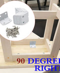 Built Tough Rock Solid L Brackets For Shelves Heavy Duty Wall Mount Corner Supports 24 Pc White Painted Steel L brackets with screws.