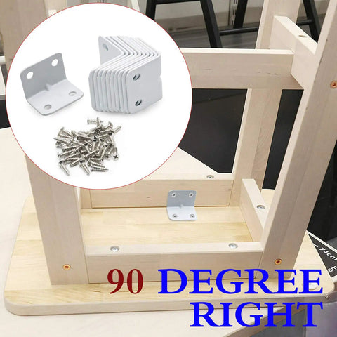 Built Tough Rock Solid L Brackets For Shelves Heavy Duty Wall Mount Corner Supports 24 Pc White Painted Steel L brackets with screws.