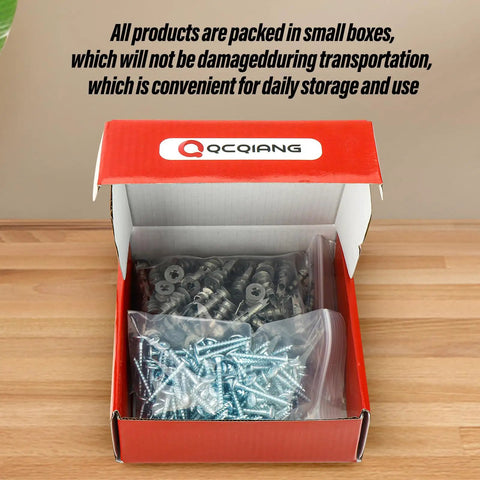240 Piece Zinc Self Drilling Drywall Anchors And Screws Kit With Cross Groove Drill Bit in open box, showing contents