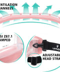 Over Glasses Safety Goggles With Anti Fog Clear Lens, ANSI Z87.1 Eye Protection For Lab Work, showing ventilation and head strap