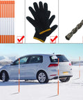 50 Pack 48 Inch Driveway Marker Set With 1/4 Inch Fiberglass Reflective Snow Stakes, Steel Drill Bit And Protection Gloves For Parking Lots And Walkways.