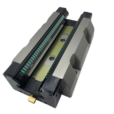 Rock Solid SRG55C GK Linear Guide Slide Rail Kit With Heavy Duty Carriage For Precision Motion Control Systems close-up of carriage and rail