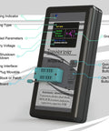 Close-up of Multifunction Transistor Tester LCR Meter with MOSFET Diode Capacitor Resistor Inductor ESR Meter Auto Checker.