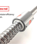 Close-up of 1605 ball screw from 400mm Travel CNC Linear Stage Actuator With 1605 Ball Screw Double Optical Axis Rails Nema23 Stepper Motor Pro.