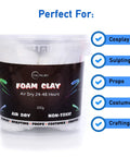 Cosplay Foam Clay White High-Density For Intricate Designs Air Dries In 48 Hours For Easy Cutting With Knife Or Rotary Tool