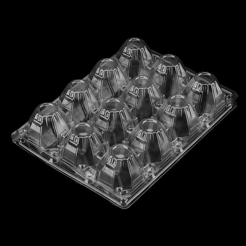 Clear 12 Grid Egg Cartons 50 Pack Bulk For Family Farm Or Market Use Each Holds One Dozen Eggs Sturdy Plastic Egg Trays