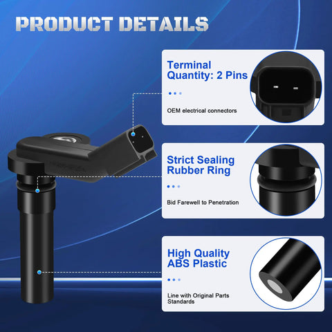 Ford And Lincoln Engine Crankshaft Position Sensor Replacement 1991 2019 High Quality Auto Sensor For F Series F150 F250 F350 Expedition Mustang Explorer And More Easy Install, 2-pin black ABS plastic