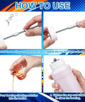 Steps to use All In One Skate Bearing Cleaning Kit With Press And Puller Cleaning Bottle And Wrench For Skateboards Roller Skates