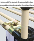 Adjustable Double Tier Wire Harness Hanging Rack With 12 Rock Solid Arms For Slick Cable Routing And A Tidy Garage Setup That Truly Gets It Done Right, showing thickened mounting brackets and crossbars.