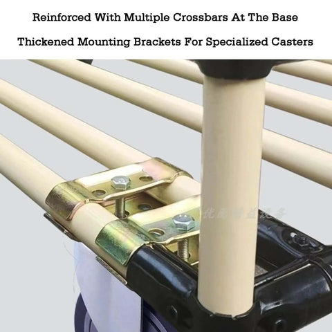 Adjustable Double Tier Wire Harness Hanging Rack With 12 Rock Solid Arms For Slick Cable Routing And A Tidy Garage Setup That Truly Gets It Done Right, showing thickened mounting brackets and crossbars.