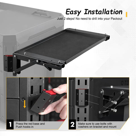 Foldable Magnetic Work Table For Tool Boxes And Garages Instant Side Workstation Space Saving Magnetic Surface installed