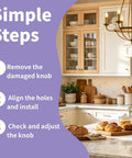 Kitchen with steps for installing Upgraded 5 Pack Stove Knob Replacement Kit For Gas Stoves And Ranges Compatible With WFG Series