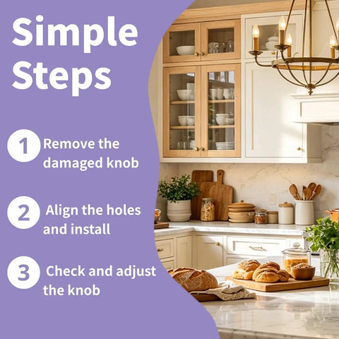 Kitchen with steps for installing Upgraded 5 Pack Stove Knob Replacement Kit For Gas Stoves And Ranges Compatible With WFG Series