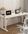Level Up Your Setup With This Height Adjustable Gaming Desk Rocking A Cool Wood Finish And Roomy Sit Stand Top Dope For Dual Monitors. Ergonomic design with white finish.