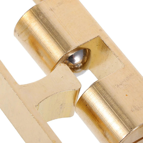 Close-up of brass roller catch from Brass Adjustable Ball Tension Roller Catch Set For Cabinet Doors And Furniture 4 Pack