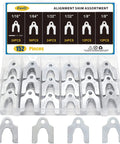 152 Piece Auto Alignment Shims Kit For Car Body And Suspension Adjustment With Zinc Plated Spacers In 1/64 1/32 1/16 And 1/8 Inch Sets For Camber And Caster Tuning Rust Resistant And Durable in storage case.