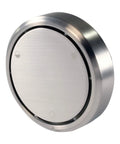 Solid Brass Bathtub Drain Overflow Box With Ball Joint Satin Nickel Finish Crafted For Real Heavy Use On Deep Soak Baths, round design.
