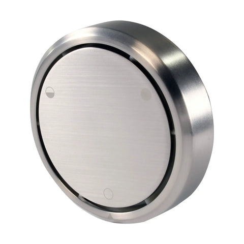 Solid Brass Bathtub Drain Overflow Box With Ball Joint Satin Nickel Finish Crafted For Real Heavy Use On Deep Soak Baths, round design.