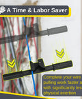 Manual Rope Puller Tool For Fish Tape And Wire Tug, Heavy Duty Wire Tugger Gripper with ergonomic handles in action.