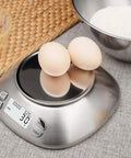 Removable Bowl Kitchen Scale 2.5L Capacity 12 lb 5.5 kg Stainless Steel Food Scale For Cookin And Bakin With Backlit Display