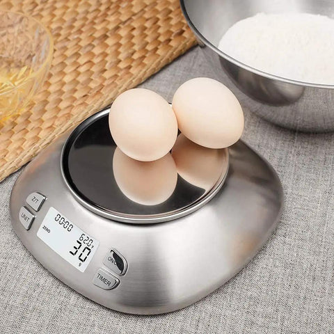 Removable Bowl Kitchen Scale 2.5L Capacity 12 lb 5.5 kg Stainless Steel Food Scale For Cookin And Bakin With Backlit Display