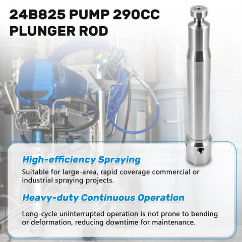 Quick Swap Plunger Rod 24B825 for 290Cc Airless Paint Sprayers, durable design for Xtreme X25 X45 models.