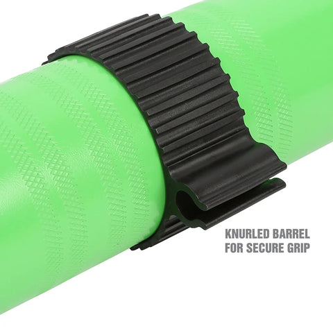 Close-up of knurled barrel grip on Beefy Heavy Duty Pneumatic Grease Gun With 6000 PSI For Continuous Lubrication 18 Inch Hose