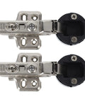 Glass Cabinet Door Hinges With Hydraulic Damping, 2 Sets Stainless Steel 201, 35mm Soft-Close Hinge For Glass Cupboard, Full Overlay