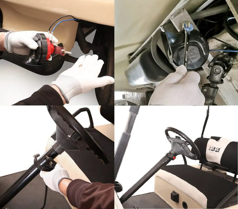Universal 12 Volt Golf Cart Horn Kit With Hand Press Steering Switch And Wiring Harness Fits EZGO Club Car Yamaha And More