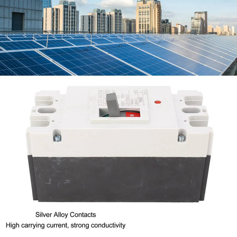 Two Pole 160 Amp Direct Current Miniature Circuit Breaker 20kA Short-Circuit Capacity 1000V Rating Flame Retardant Compact