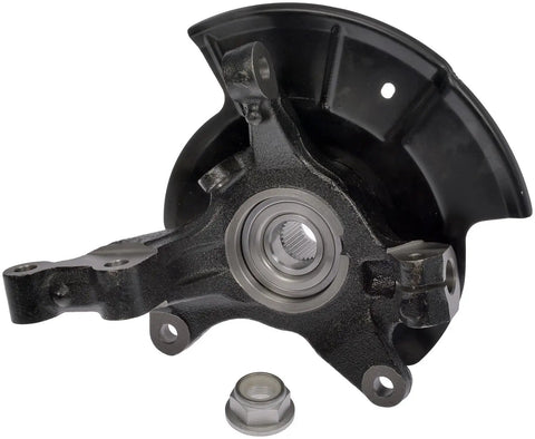 Premium Heavy Duty Front Right Wheel Bearing And Hub Assembly Loaded Knuckle for 2011-2015 Ford Edge with nut visible.