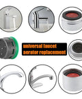 Must Have 1.5 GPM Faucet Aerator Replacement Pack With Flow Restrictor Inserts For Kitchen And Bathroom, 5 Pack FAN15P5