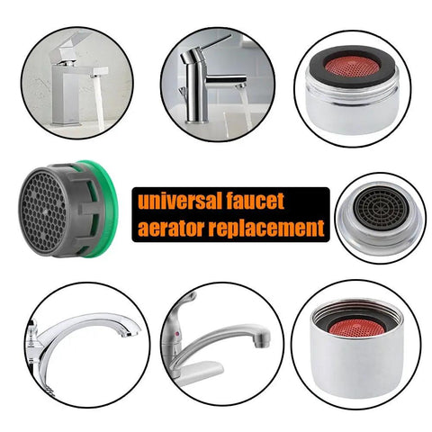 Must Have 1.5 GPM Faucet Aerator Replacement Pack With Flow Restrictor Inserts For Kitchen And Bathroom, 5 Pack FAN15P5