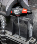 Using JTH410E T-Handle Hex Key Set 10-Piece SAE Inch Hex Wrenches with 4-Inch Blades for tight space access and grip