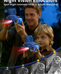 Kids Binoculars With Night Vision Camera And 10X Optical Zoom, Magic Adventures Telescope Toy Gift For Boys And Girls Ages 3 To 10 Plus, Day And Night Viewing On A Bright 2.4 Inch Screen For Outdoor Explorers, blue handheld view