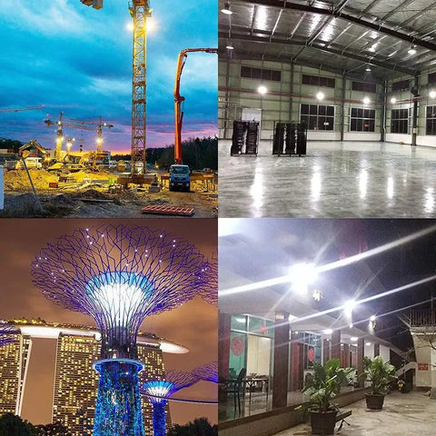 Rock Solid Led Floodlight Outdoor Spotlight Waterproof Garden Lamp Projector Bright Searchlight IP67 Rechargeable Work Light in various settings