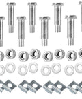 Universal 8 Piece Kids Bicycle Training Wheels Mounting Kit With M8 M9 Shoulder Bolts Safety Washers Vertical Brackets And Locking Nuts parts array