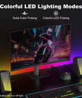 Monitor setup with Bluetooth Computer Speakers With USB Power And 3.5mm AUX, Easy Control Pod, LED flame lights, black
