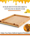 Beekeeping Beehive Parts Kit For 10 Frame Hive With Telescoping Top Cover Solid Bottom Board Entrance Reducer