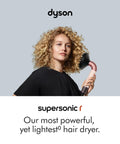 Woman using Supersonic Hair Dryer In Ceramic Pink And Rose Gold For Ultrafast Drying Lightweight Ergonomic Design With No Heat Damage