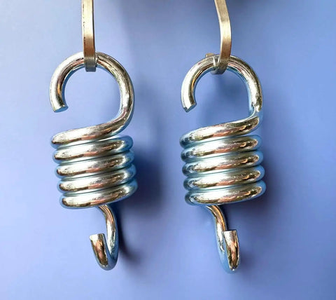 Heavy Duty Hammock Chair Spring 1100Lbs 4 Inch Hook For Porch Swing Outdoor Patio Premium Stainless Steel Suspension System close-up