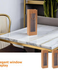 Kraft Paper Wine Bags With Window And Handles 24 Pack Elegant Brown Tote Bags for birthdays and weddings displayed on table