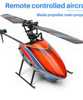 4 Pack Main Blade Propellers For XK K127 RC Helicopter shown on red helicopter