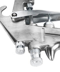 Close-up of Premium High Atomizing Pneumatic Paint Sprayer's metal nozzle and controls for precise furniture refinishing.
