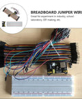 DIY Breadboard Kit With Power Supply Module And 65 Jumper Wires 40 Pin 20 Cm Leads Pro Grade Prototyping For 3.3V And 5V Electronics Starter Friendly For Class Lab Or Home Projects Portable And Easy To Use, breadboard kit with jumper wires and power module